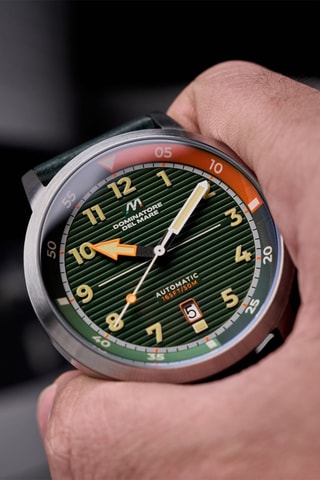 Orologio automatico in pelle Camogli - Verde scuro - Dominatore Del Mare