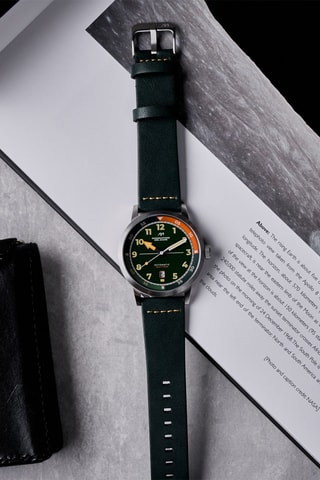 Orologio automatico in pelle Camogli - Verde scuro - Dominatore Del Mare