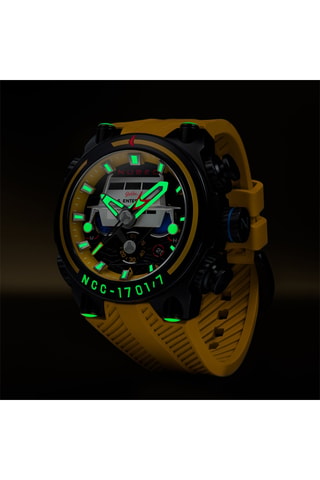 Orologio al quarzo in gomma Deimos - Giallo e nero - Nubeo