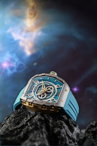 Orologio automatico in gomma Magellan - Turchese e grigio - Nubeo
