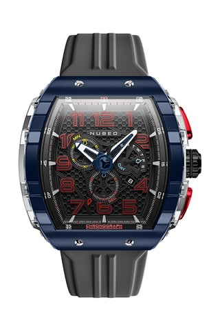 Orologio al quarzo in gomma Magellan - Cronografo - Nero e navy - Nubeo