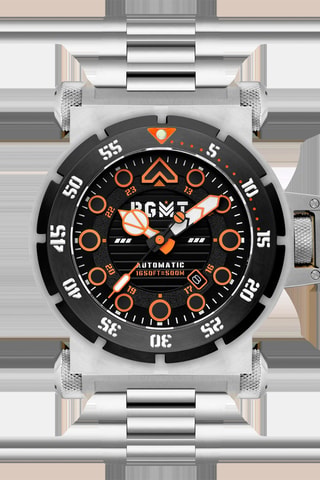 Orologio automatico in acciaio Centurion - Argentato e nero - RGMT