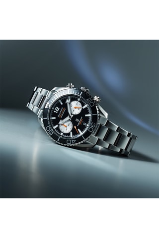 Orologio al quarzo in acciaio Tiburon - Cronografo - Argentato e nero - Duxot