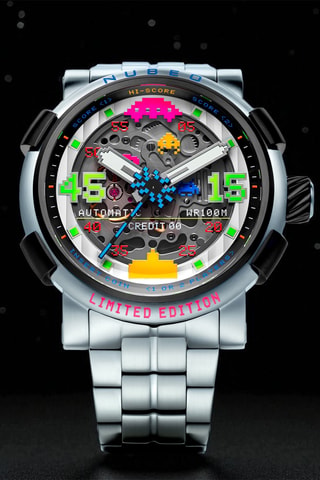 Cofanetto orologio automatico e cinturini in acciaio e ? Orion - Argentato e nero - Nubeo