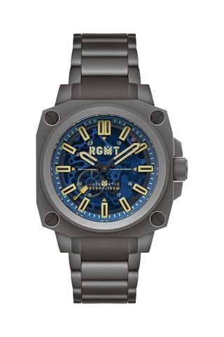 Orologio automatico in acciaio inossidabile Grigio e blu