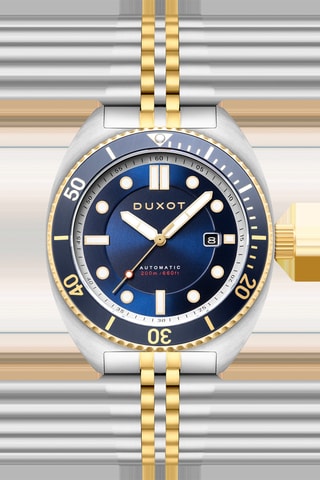 Orologio automatico in acciaio Tortuga - Argentato e dorato - Duxot