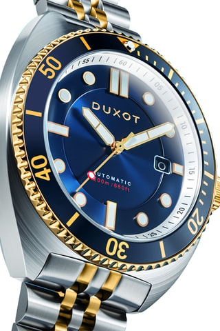 Orologio automatico in acciaio Tortuga - Argentato e dorato - Duxot