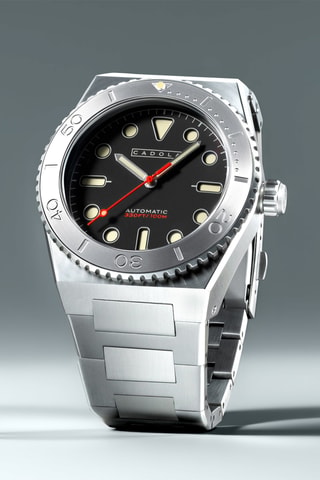 Orologio automatico in acciaio Farina - Argentato e nero - Cadola