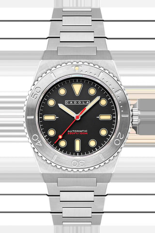 Orologio automatico in acciaio Farina - Argentato e nero - Cadola