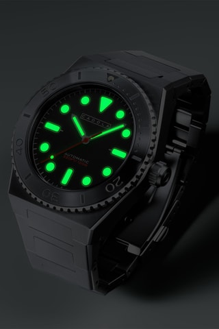 Orologio automatico in acciaio Farina - Argentato e nero - Cadola