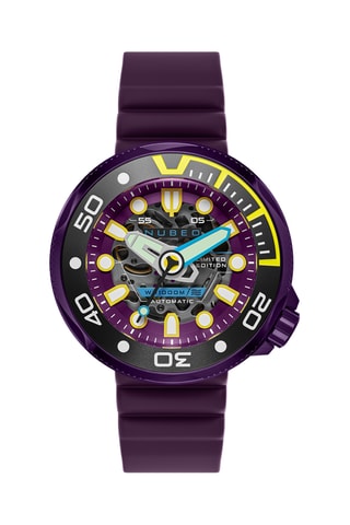 Orologio automatico in silicone Ventana - Viola e nero - Nubeo