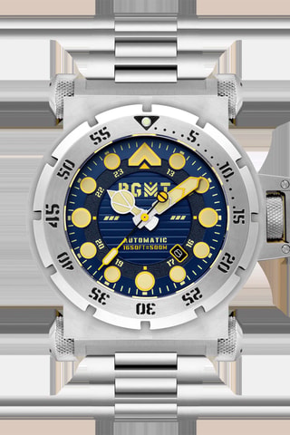 Orologio automatico in acciaio Centurion - Argentato e navy - RGMT