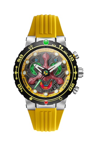 Orologio al quarzo in gomma Opportunity - Giallo e nero - Nubeo