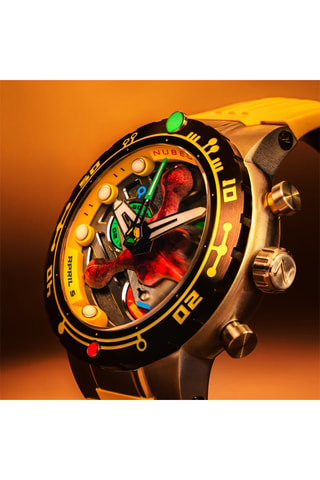 Orologio al quarzo in gomma Opportunity - Giallo e nero - Nubeo
