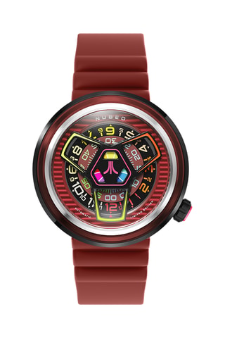 Orologio automatico in gomma Ventana - Bordeaux e nero - Nubeo