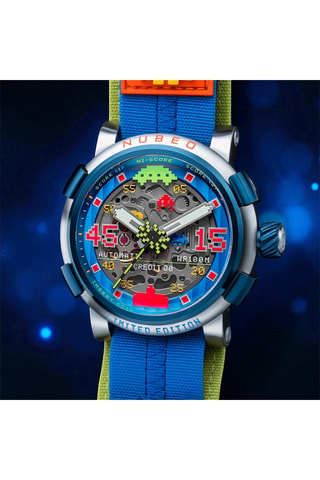 Cofanetto orologio automatico e cinturini in acciaio e ? Orion - Argentato e petrolio - Nubeo