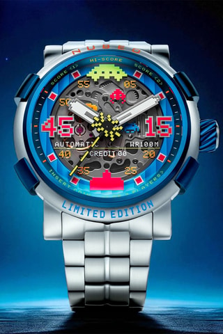 Cofanetto orologio automatico e cinturini in acciaio e ? Orion - Argentato e petrolio - Nubeo