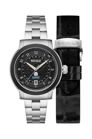 Orologio automatico in acciaio Heinrich Swiss multifonctions Limited Edition - Argentato e nero