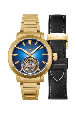 Orologio automatico in acciaio Friedrich Tourbillon Fume - Dorato e blu