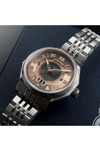 Orologio automatico Johann - Argentato e rosa