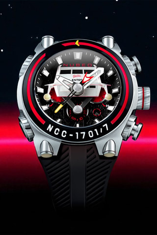 Orologio al quarzo in gomma Deimos - Nero e argentato - Nubeo