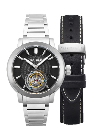 Orologio automatico in acciaio Friedrich - Argentato e nero - Schild