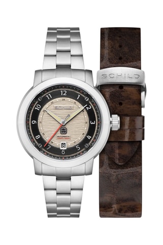 Orologio automatico in acciaio Heinrich Swiss multifonctions Limited Edition - Argentato e nero
