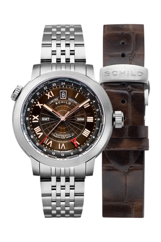 Orologio automatico Heinrich e cinturino  - Marrone