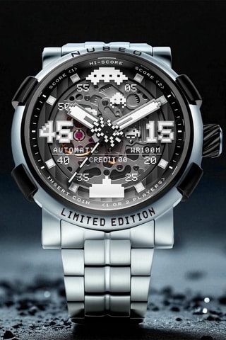 Cofanetto orologio automatico e cinturini in acciaio e ? Orion - Argentato e grigio - Nubeo