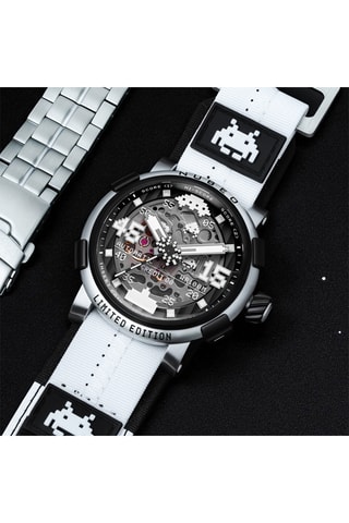 Cofanetto orologio automatico e cinturini in acciaio e ? Orion - Argentato e grigio - Nubeo