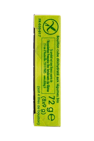 Paquet Bouillon cube Légumes sans sel sans gluten - 72 g