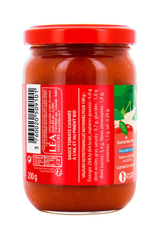 Pot  Sauce Tomate Arrabiata pauvre en sel - 200 g