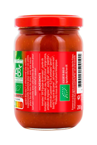 Pot  Sauce Tomate Arrabiata pauvre en sel - 200 g