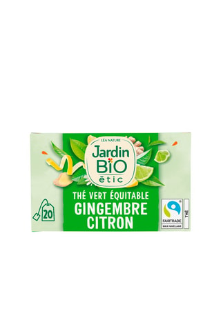 Thé vert bio Gingembre Citron vert - 20 sachets
