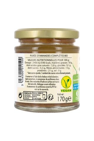 Pot Purée d'Amande complète - 170 g