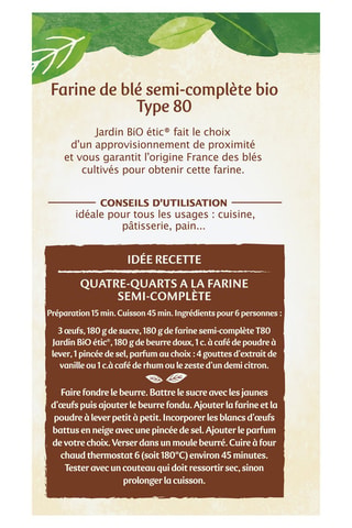 Paquet Farine de Riz semi-complet sans gluten - 400 g