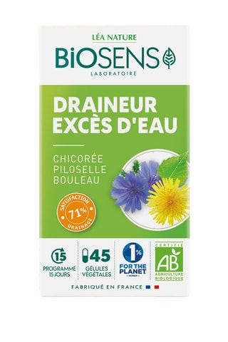 Draineurs excès d'eau Bio - 45 gélules - Cure de 15 jours