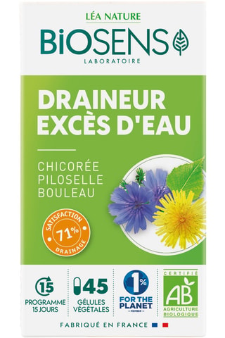 Draineurs excès d'eau Bio - 45 gélules - Cure de 15 jours