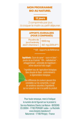 Vitamine C - 24 comprimés - Cure de 12 jours