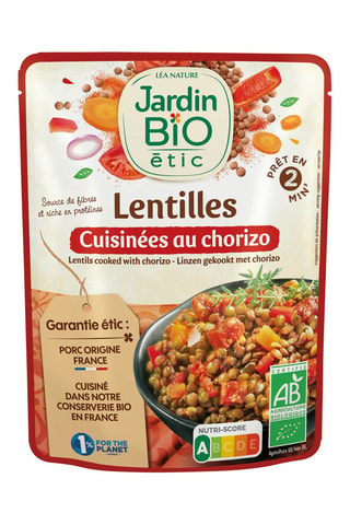 Sachet Lentilles cuisinées au Chorizo - 250 g