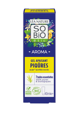 Gel apaisant piqûres au jus d'aloe vera bio et aux 7 huiles essentielles biologiques - 40 ml
