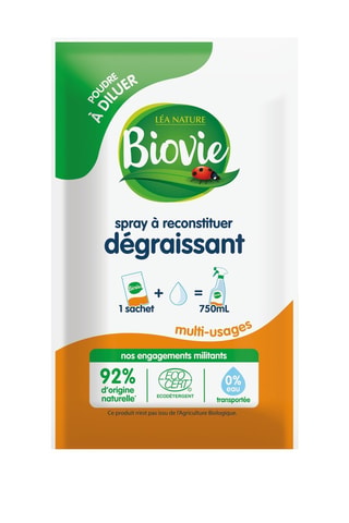 Spray à reconstituer dégraissant Biovie - 1 sachet de poudre à diluer