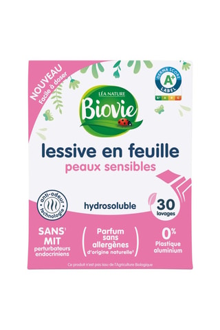 Lessive en feuilles - Peaux sensibles - 30 lavages