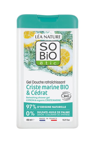 Gel douche rafraichissant au Criste Marine bio et cédrat - 450 ml