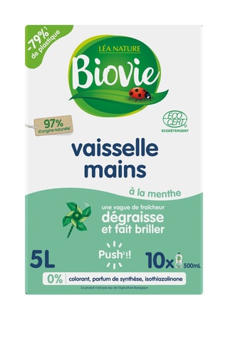 Vaisselle mains à la menthe bio Biovie - 5 l