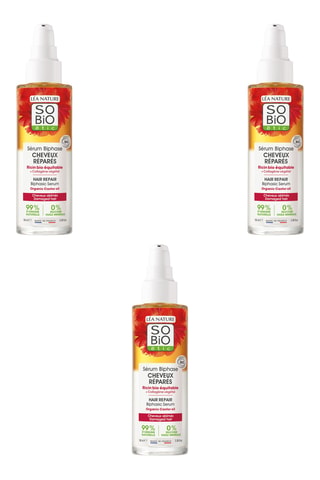 3 x Sérum Biphase Cheveux Réparés - 100 ml
