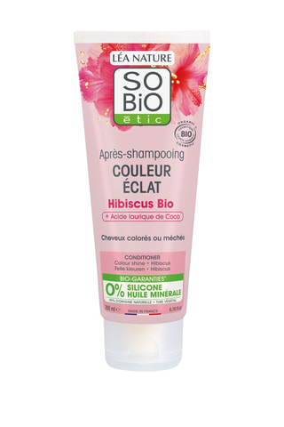 3 x Après-shampoing cheveux colorés ou méchés à l'hibiscus bio et acide laurique de coco - 200 ml