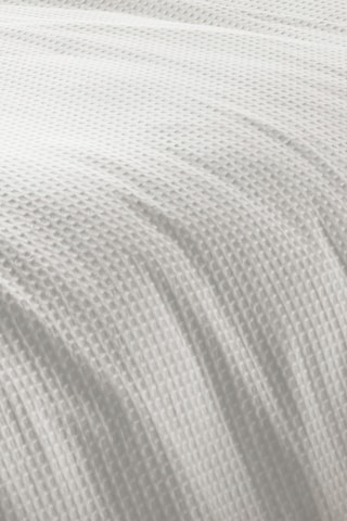 Juego de nórdico Waffle de algodón 57 hilos/cm² - Blanco