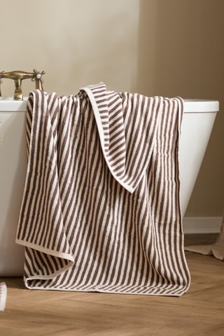 Toalla de baño Hebden - Marrón - 100 x 180 cm