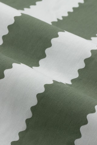 2 cortinas Birdie - Verde y gris - 117 x 137 cm